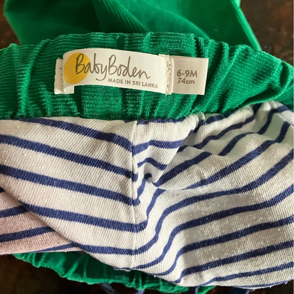 Mini Boden Green Corduroy Pants - Size 6-9m - Picture 4 of 8